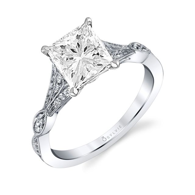 Princess Cit Vintage Inspired Engagement Ring