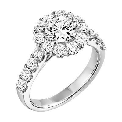 ArtCarved Round Diamond Halo Engagement Ring