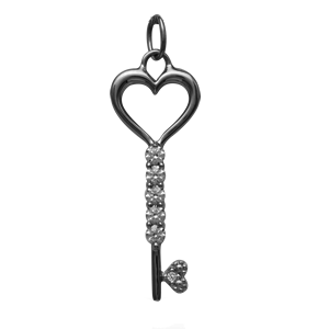 Birthstone Necklace Key Style 259 with 1 Stone