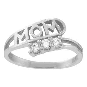 Mothers Ring Style 30 Mom Birthstone Ring with 3 Stones