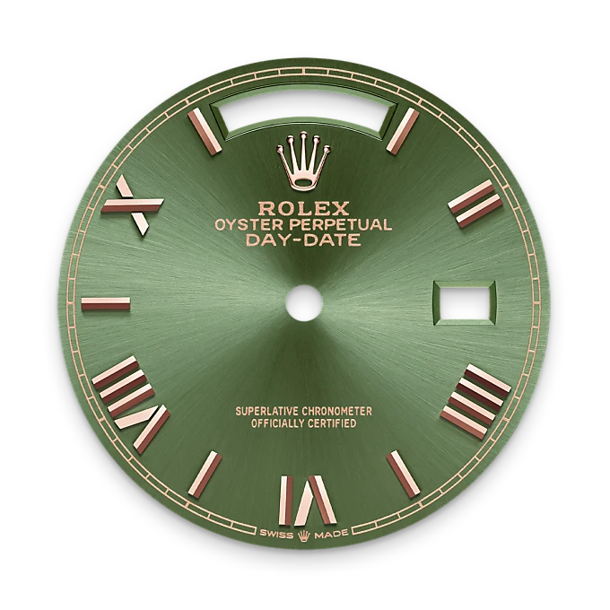 Olive green dial