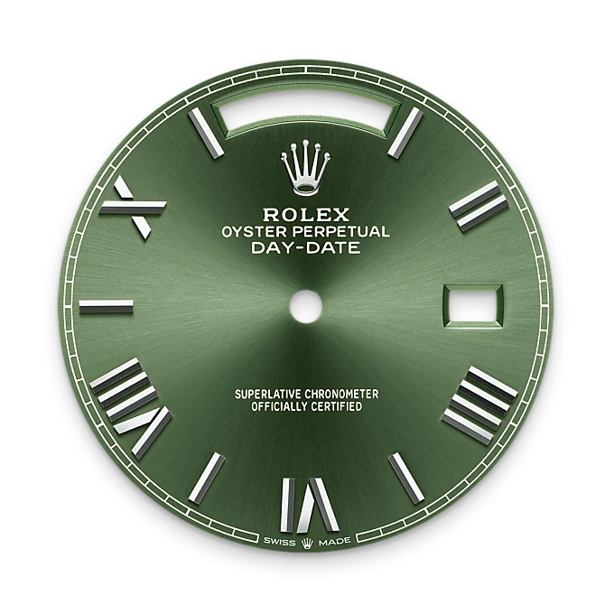 Olive green dial