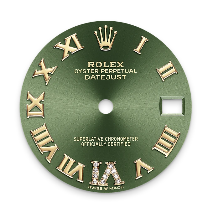 Olive green dial