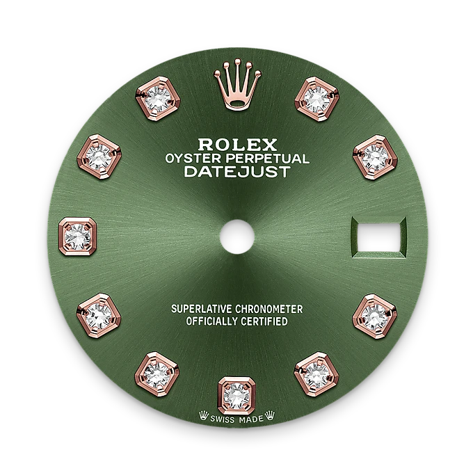 Olive green dial